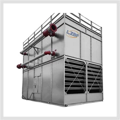 Dual-inlet Hybrid-flow Closed Cooling Tower